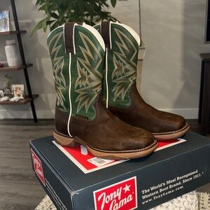 Tony Lama Bartlett Amber Buffalo Boots